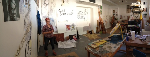 Pamela Butler in her Bushwick studio.