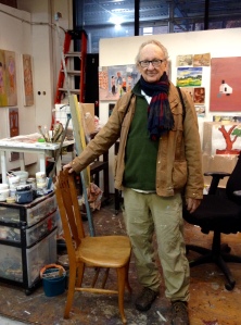 Jack King in his studio—with his new muse.